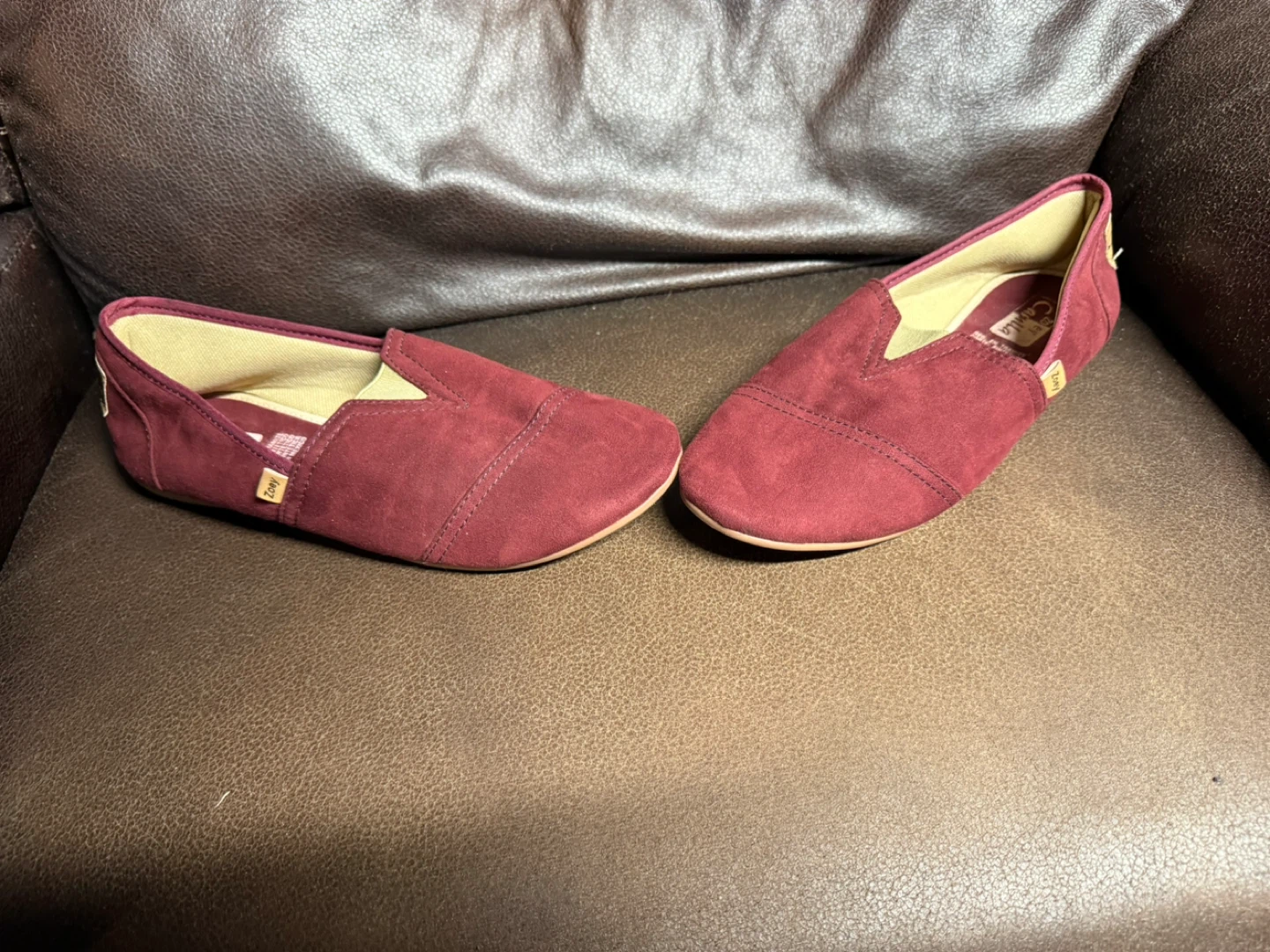 Camila Zoe Burgundy Slip-On Espadrille Flats - photo 4