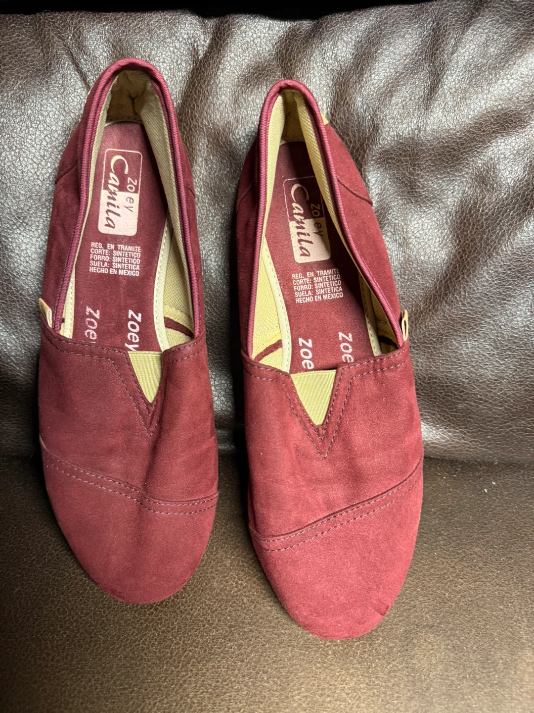 Camila Zoe Burgundy Slip-On Espadrille Flats - photo 2