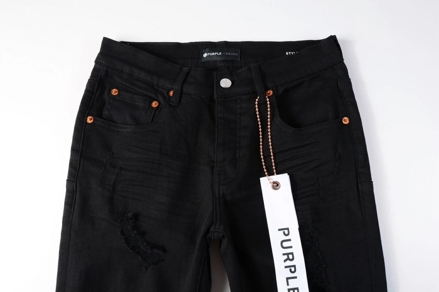 Purple Brand Black Distressed Skinny Jeans - photo 2