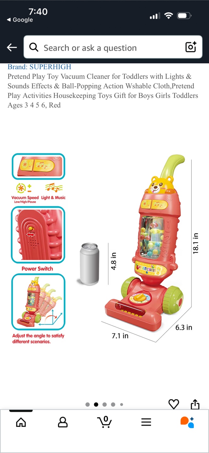 Play Vacuum Cleaner with Lights & Sounds - photo 3