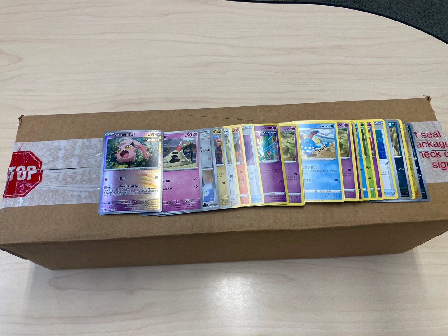 Full box of Pokemon Trading Cards