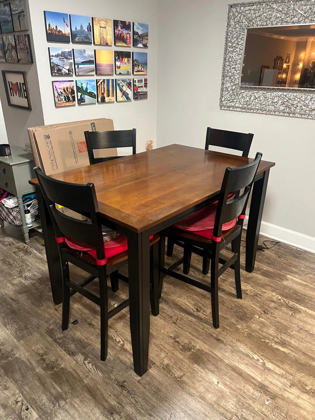 Counter Height Dining Table and Chairs Set - photo 2