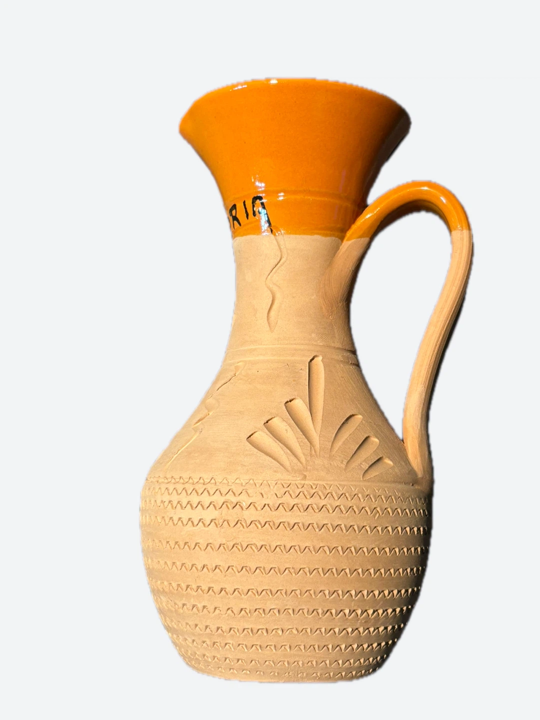 Italian Terracotta Calabrian Pottery Pitcher - photo 2
