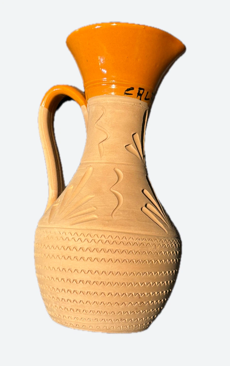 Italian Terracotta Calabrian Pottery Pitcher - photo 3