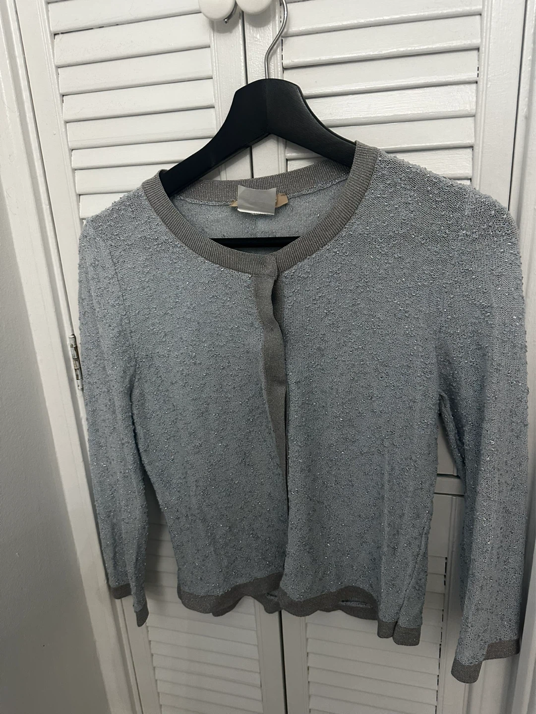 Light Blue Textured Cardigan - photo 2