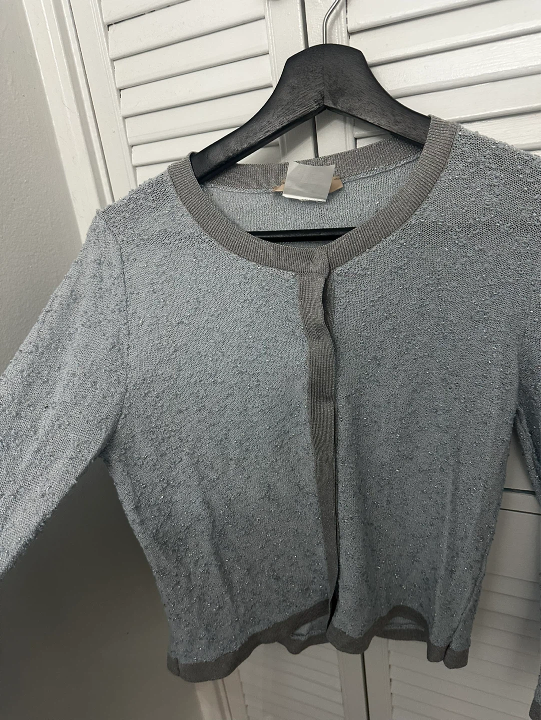 Light Blue Textured Cardigan - photo 3