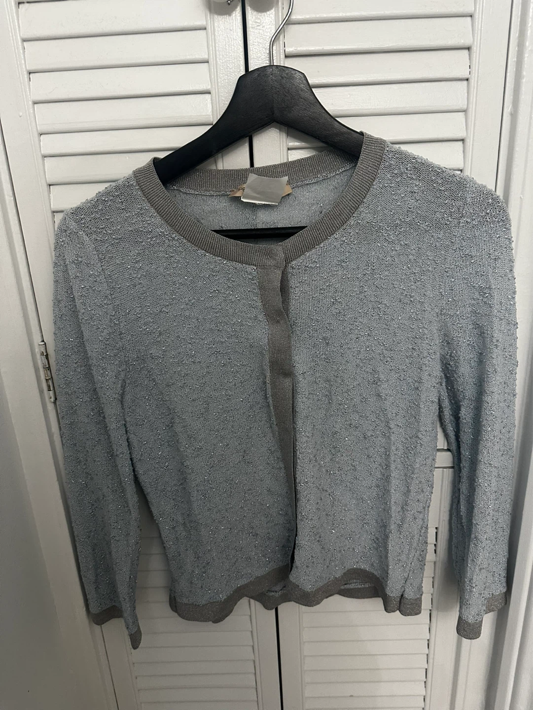 Light Blue Textured Cardigan
