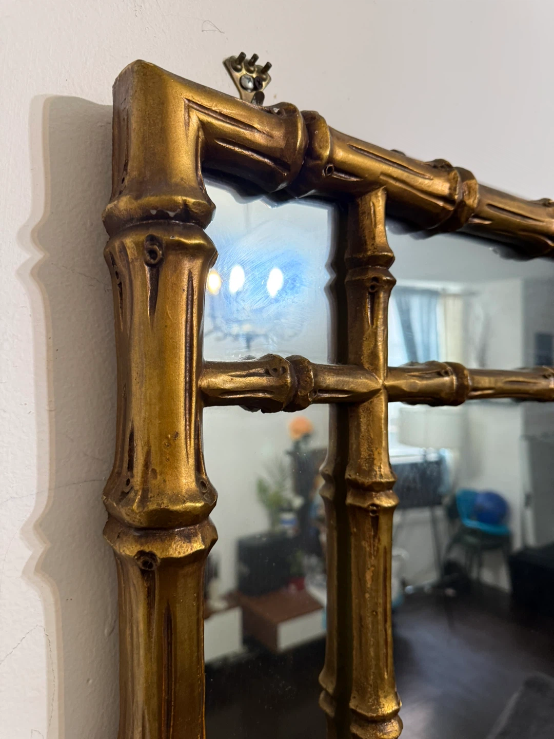 Vintage, Huge Mirror, Faux Bamboo Frame - photo 2