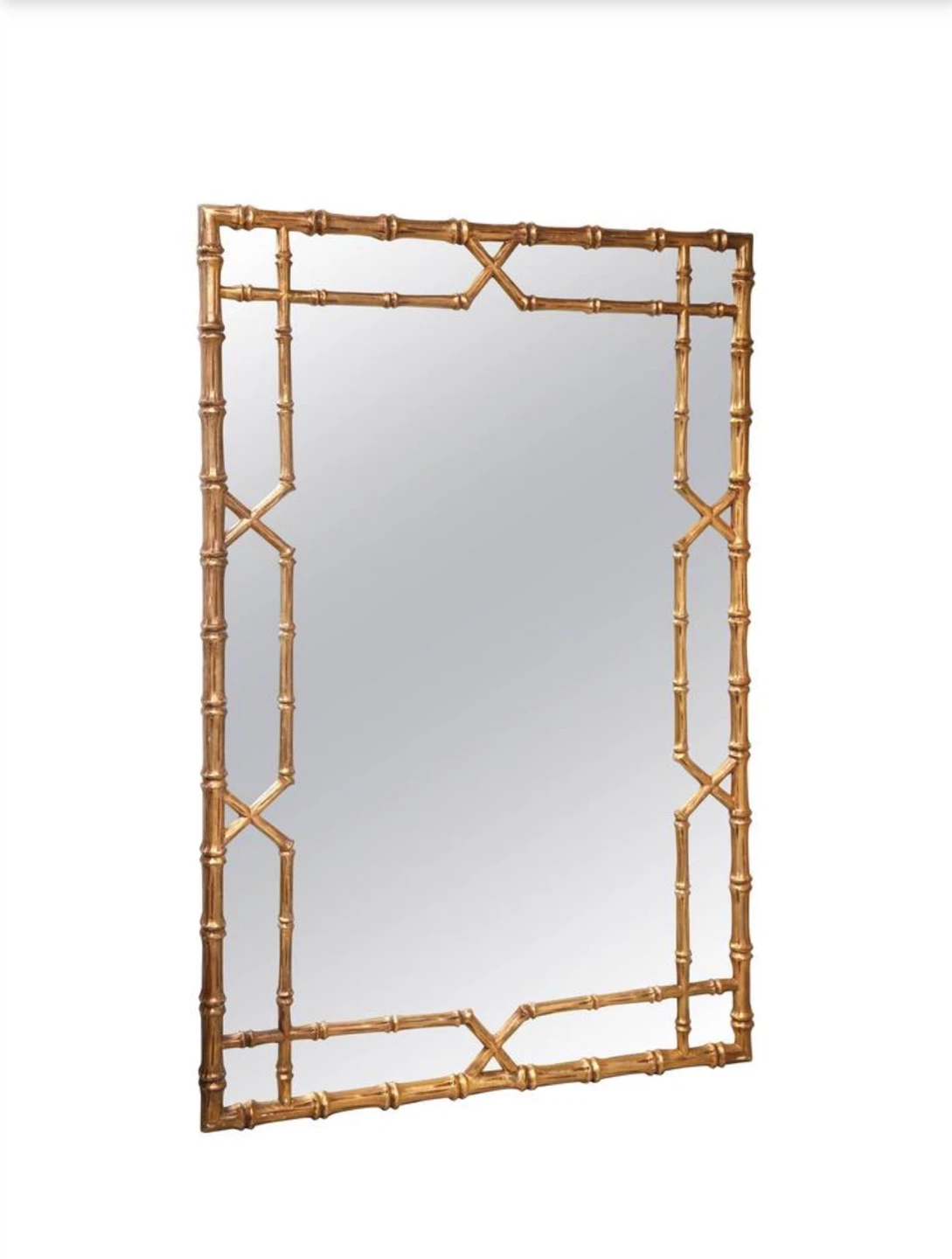 Vintage, Huge Mirror, Faux Bamboo Frame - photo 4