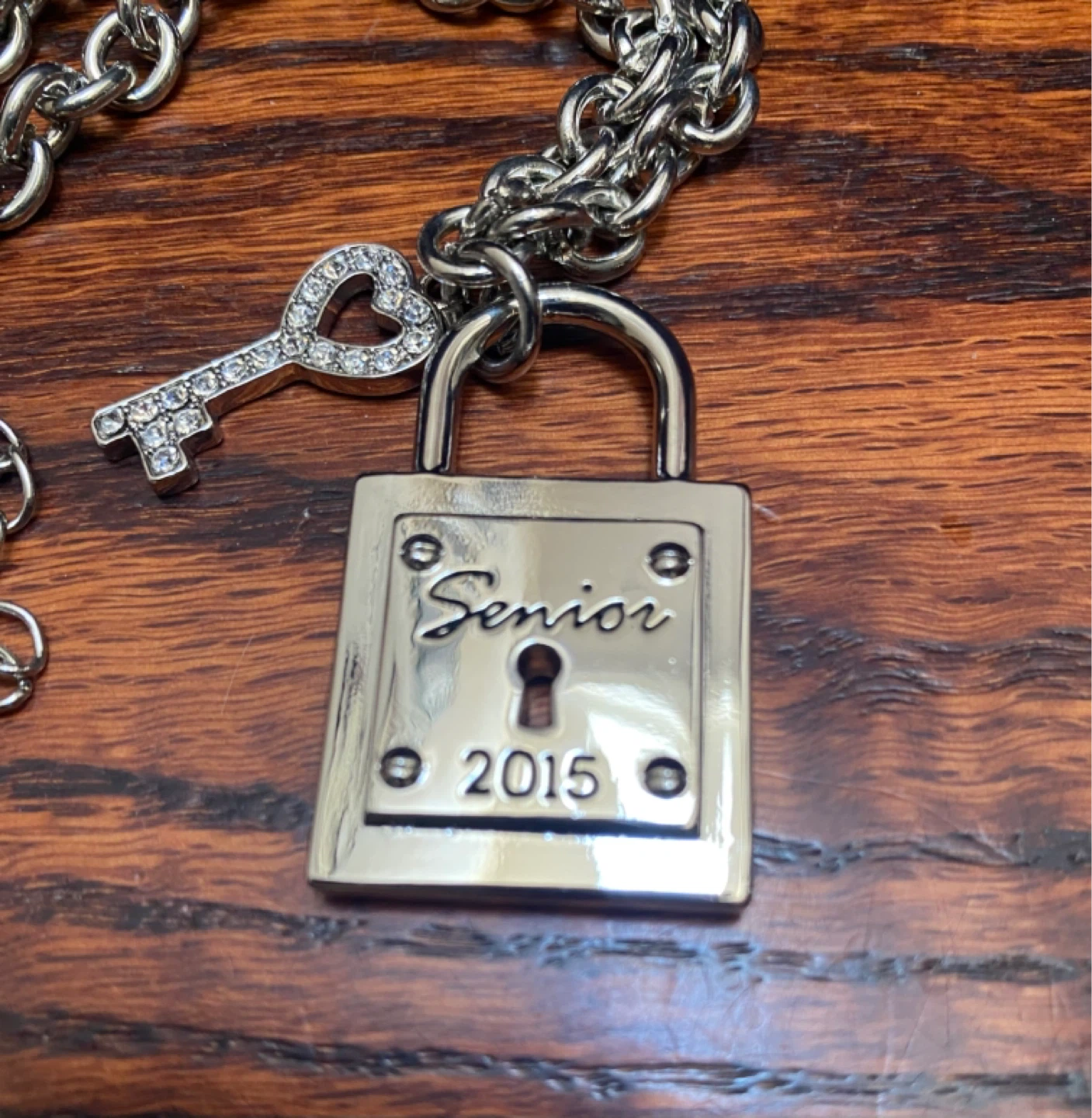 Senior Lock and Key Charm Necklace 2015 - photo 2