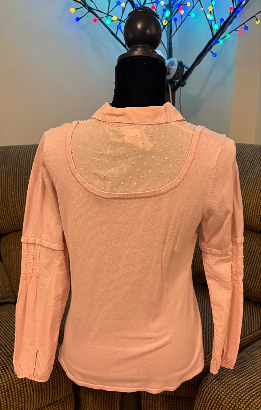 ✨✨Jessica Sport Pink Dot Blouse - Size S/P - photo 3