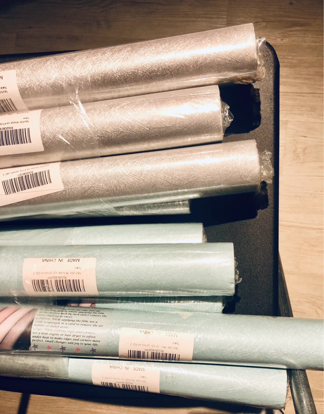 SALE: Silver, Blue and Pink Wallpaper rolls - photo 3