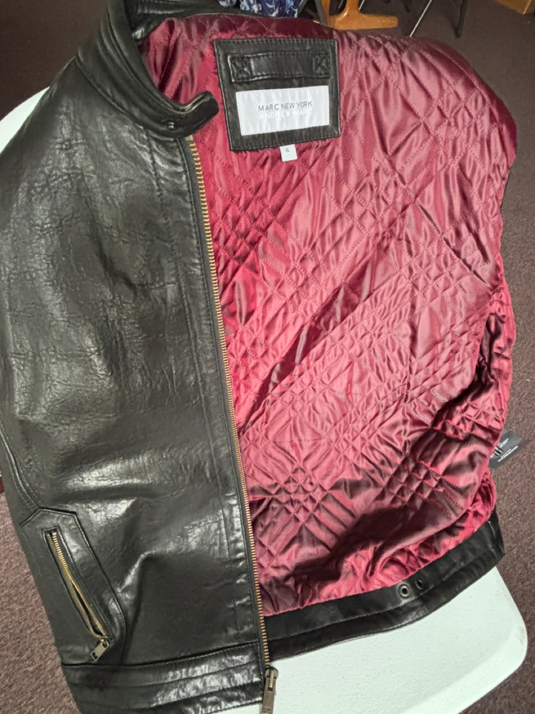 XL Marc New York Men's Black Leather Jacket - photo 3