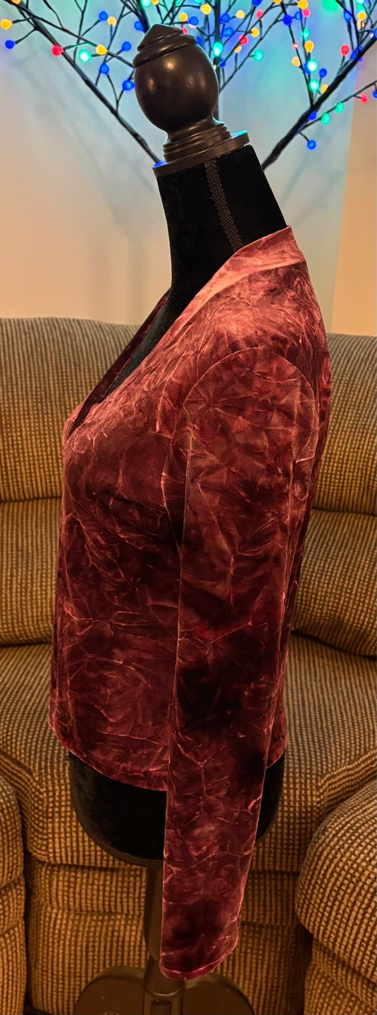✨✨La Senza Burgundy Velvet V-Neck Top - photo 2