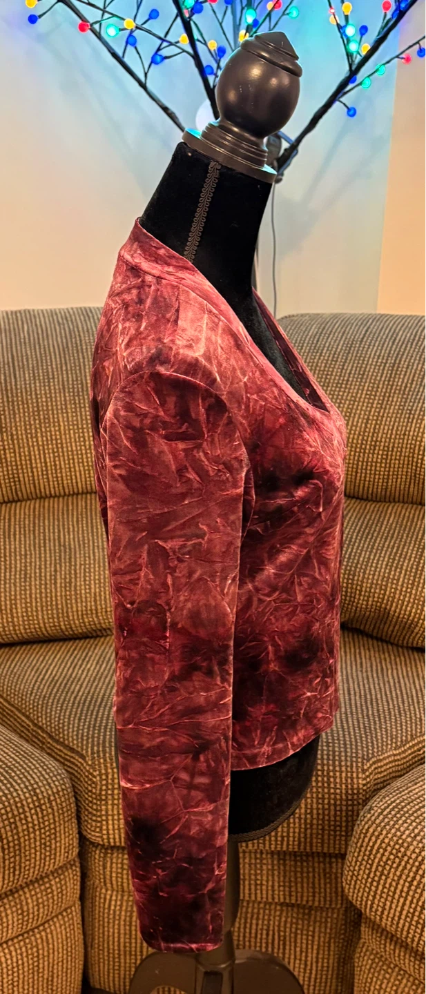 ✨✨La Senza Burgundy Velvet V-Neck Top - photo 4