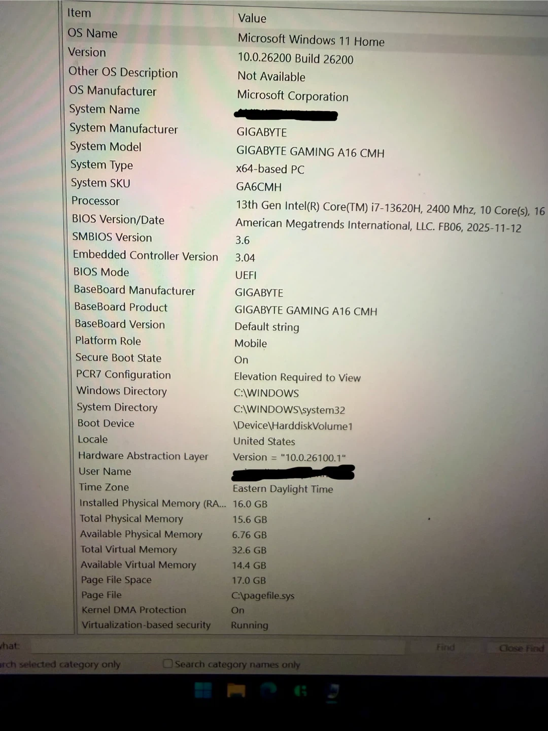 GIGABYTE Gaming A16 CMH Laptop