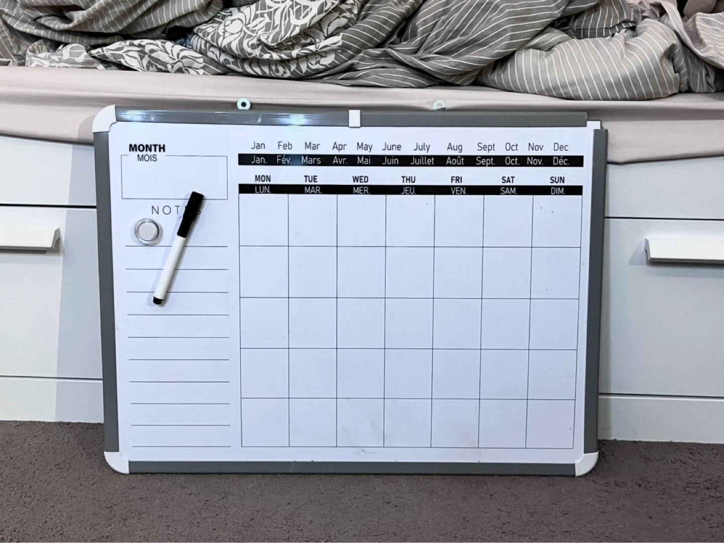 Monthly Dry Erase Whiteboard Calendar - photo 2