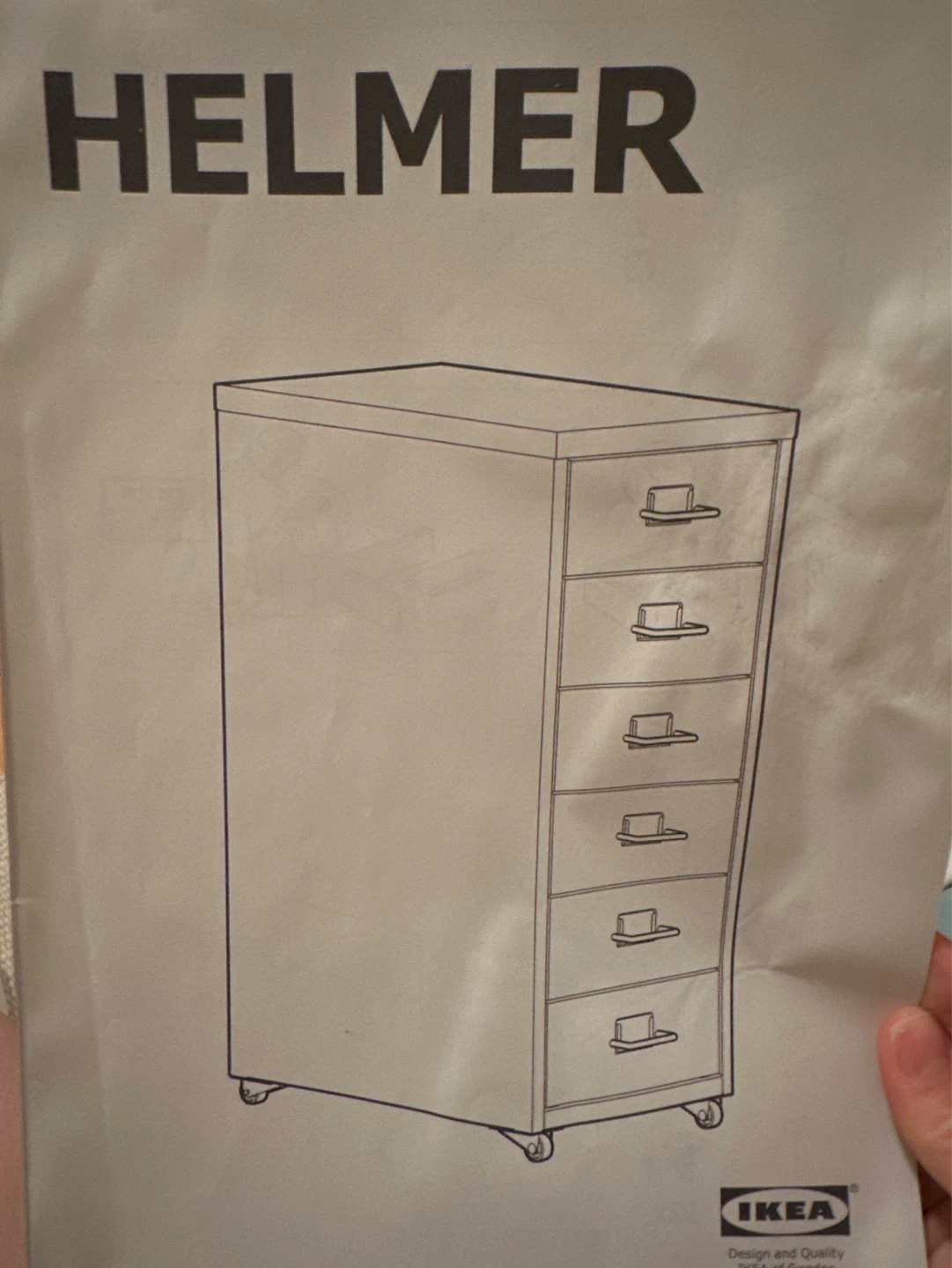 Yellow drawer set/file cabinet (IKEA HELMER) - photo 5