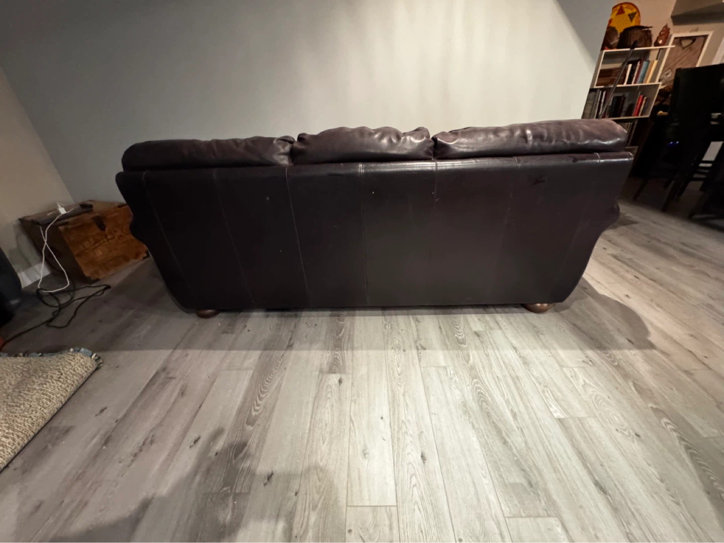 Natuzzi Dark Brown Leather Sofa - photo 4