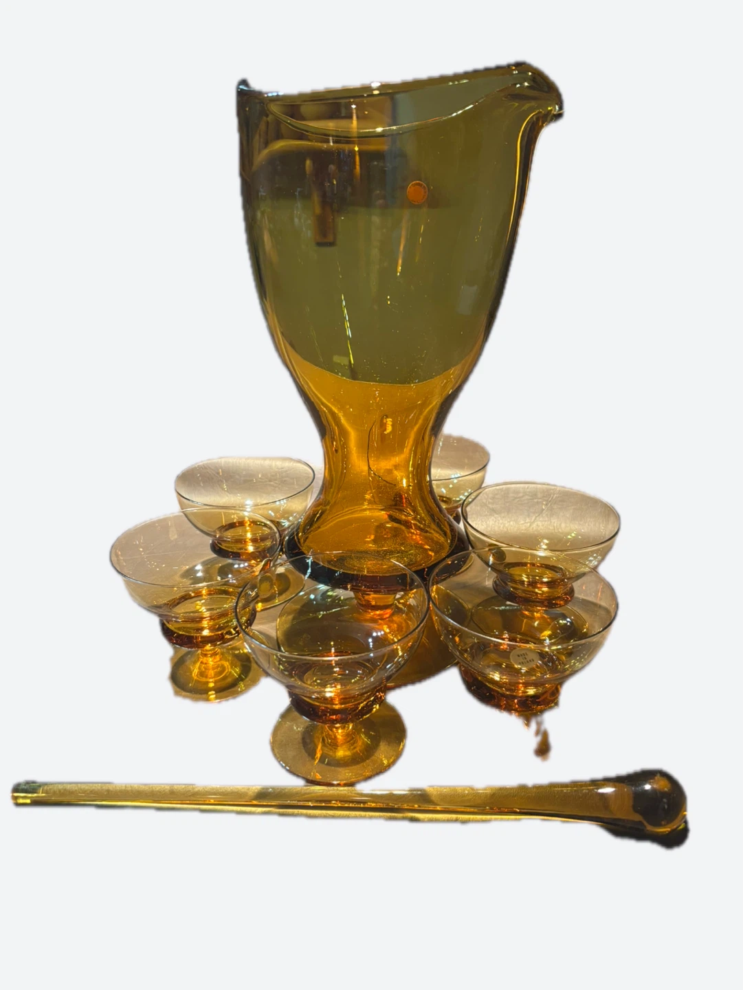 70’s Vintage Glass Punch Bowl Set - photo 2