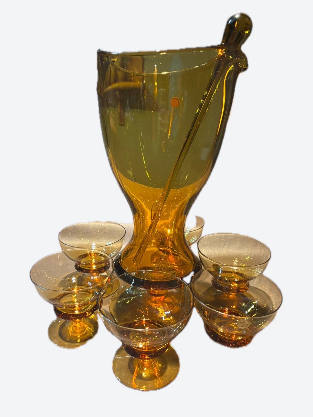 70’s Vintage Glass Punch Bowl Set