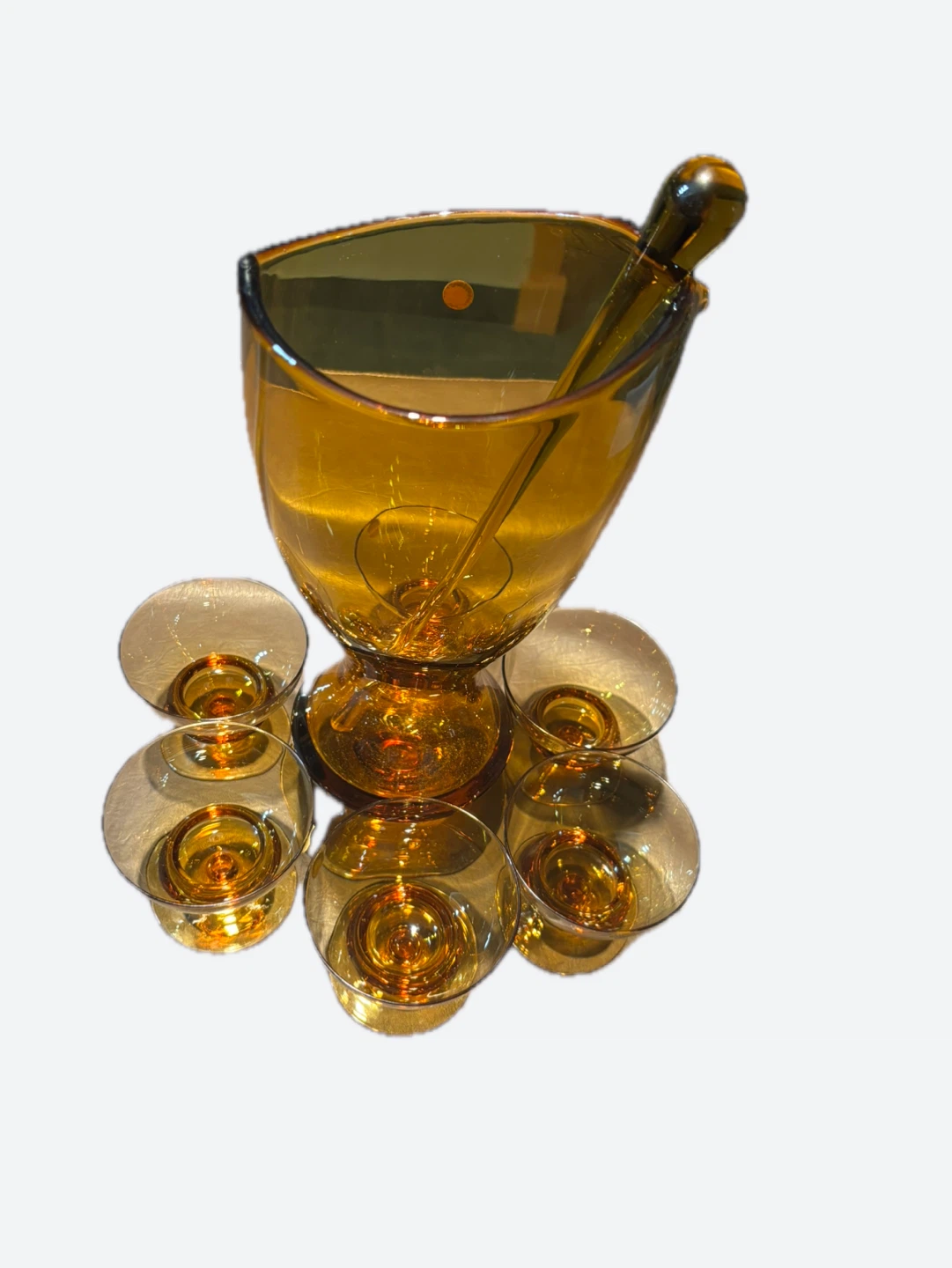 70’s Vintage Glass Punch Bowl Set - photo 3