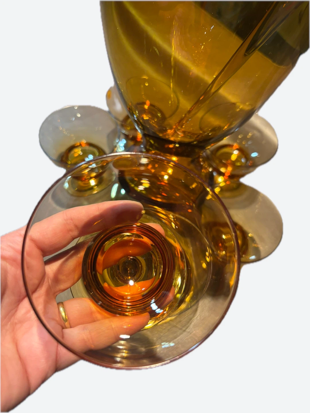 70’s Vintage Glass Punch Bowl Set - photo 4
