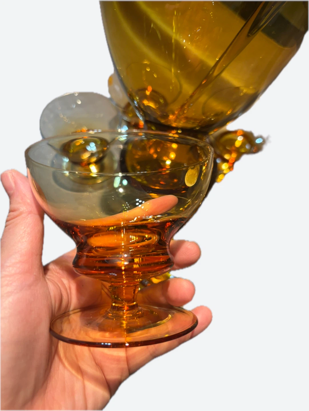 70’s Vintage Glass Punch Bowl Set - photo 5