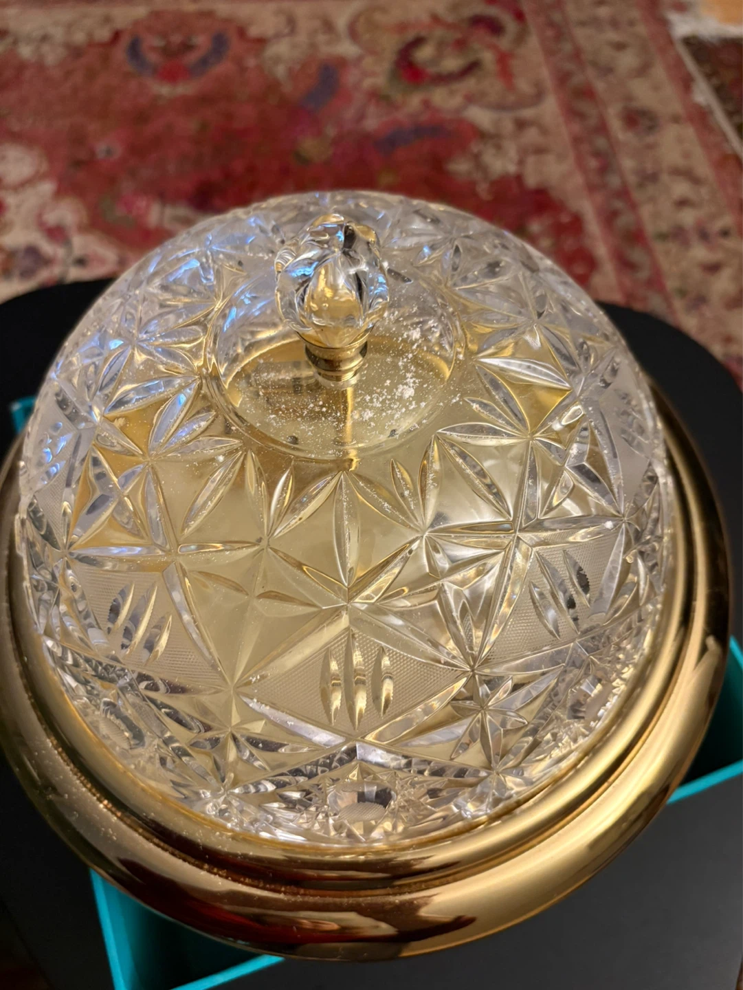 Decorative Glass and Gold ceiling light
