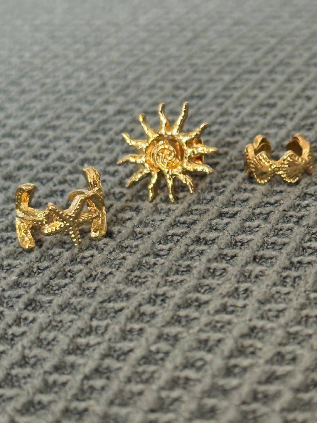 Gold ocean ear cuff set - photo 3