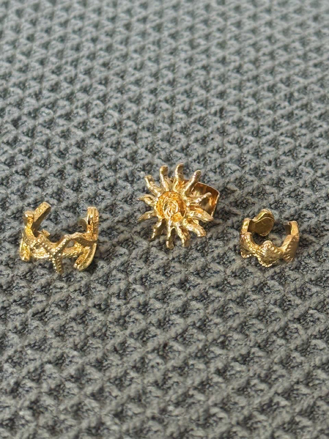 Gold ocean ear cuff set - photo 2