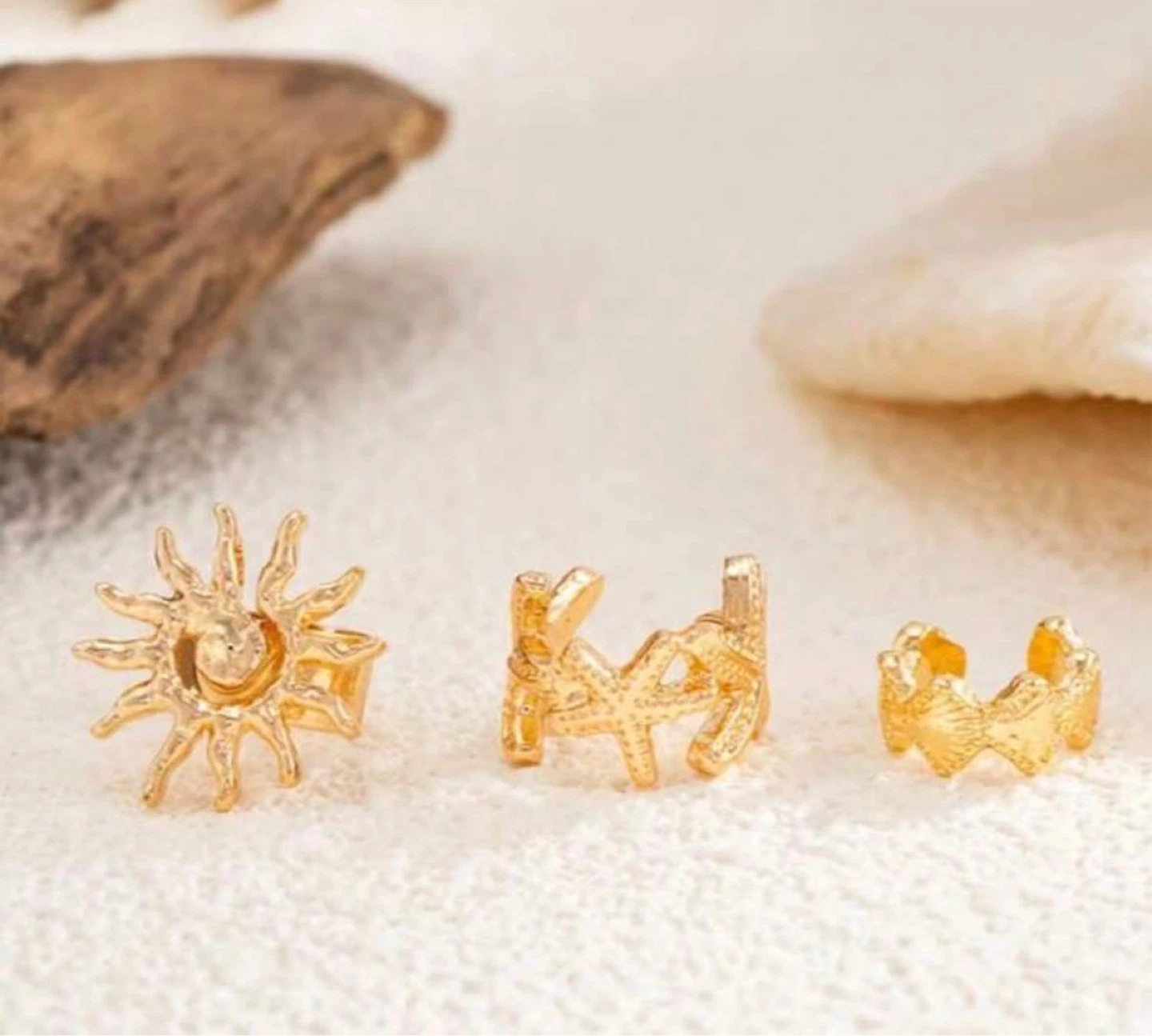 Gold ocean ear cuff set - photo 4