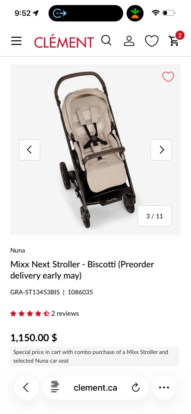 Nuna Mixx Next Stroller - Biscotti - photo 3