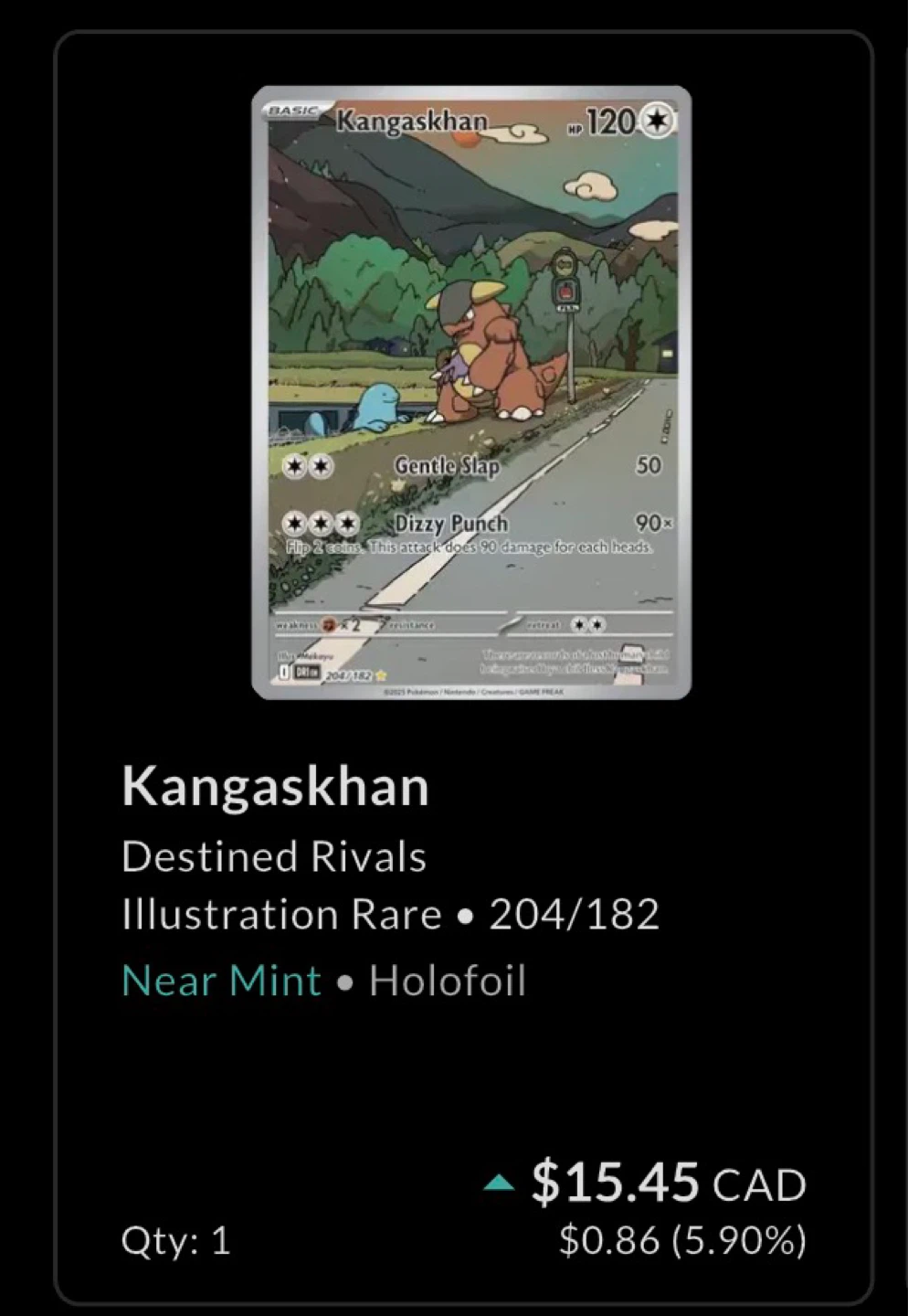 Pokemon Kangaskhan Illustration Rare Card - photo 3