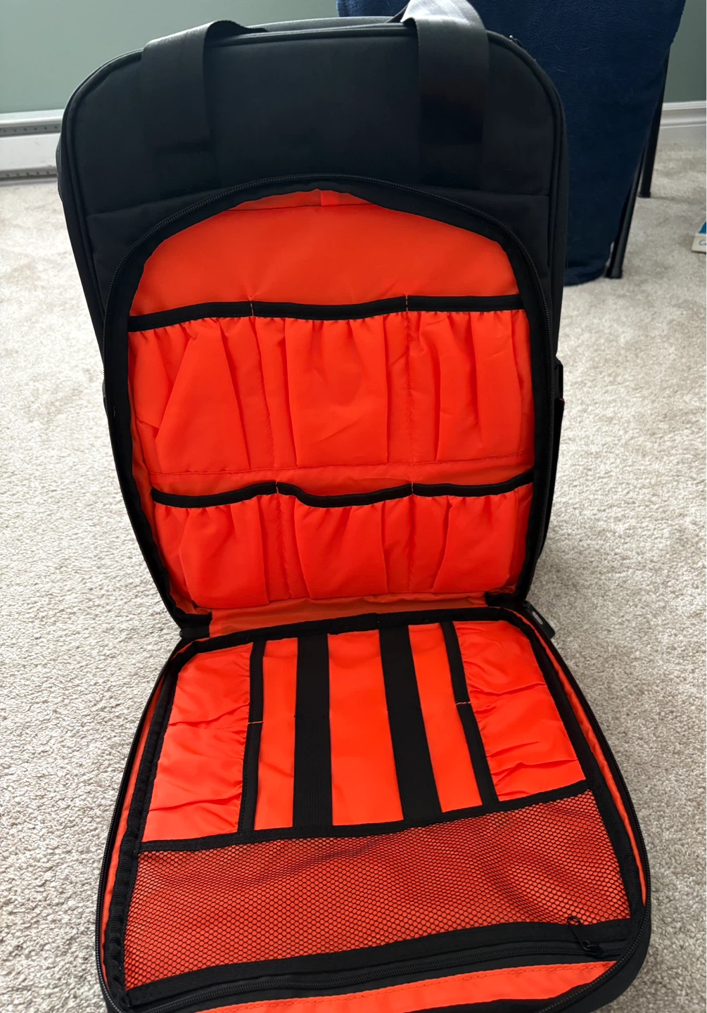 Curmio Black Backpack with Orange Interior - photo 2