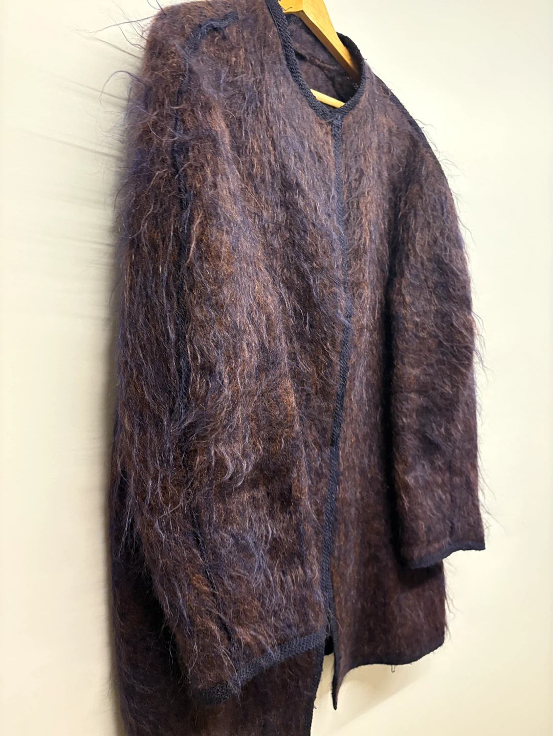 Vintage Purple/Aubergine & Brown Mohair-Cardigan - photo 2
