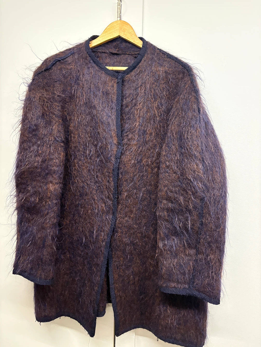 Vintage Purple/Aubergine & Brown Mohair-Cardigan - photo 3