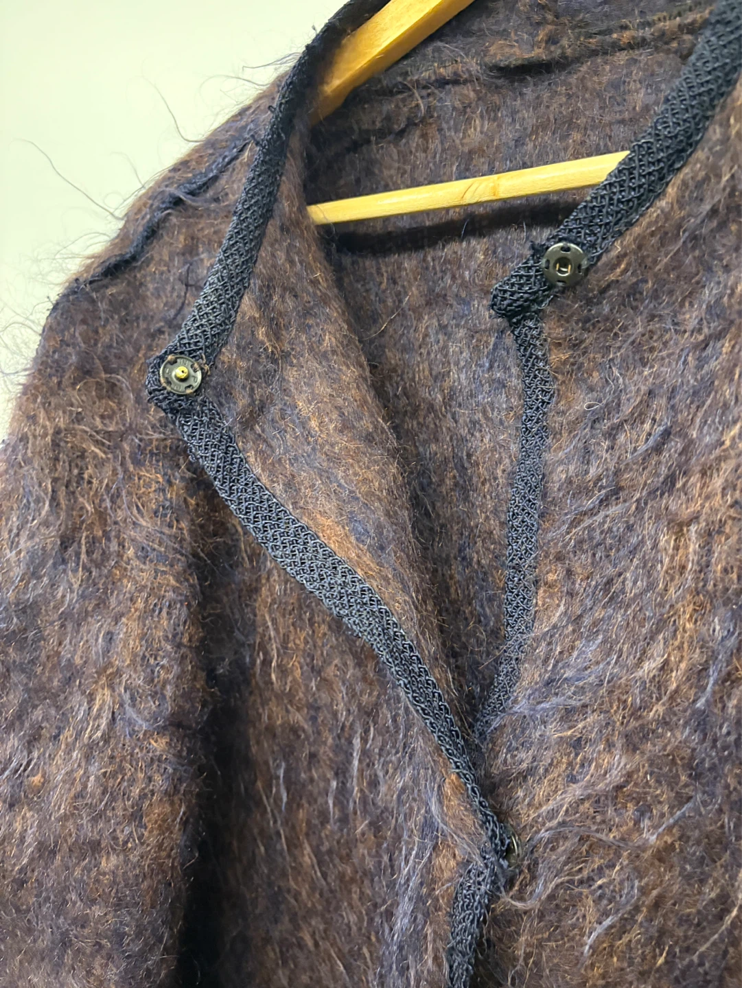 Vintage Purple/Aubergine & Brown Mohair-Cardigan - photo 5