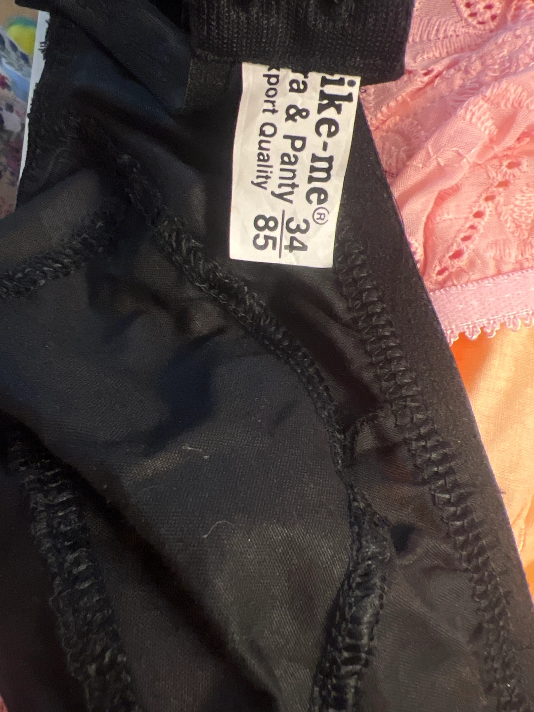 Like-Me Bra & Panty Set - Pink, Black, Red - photo 5