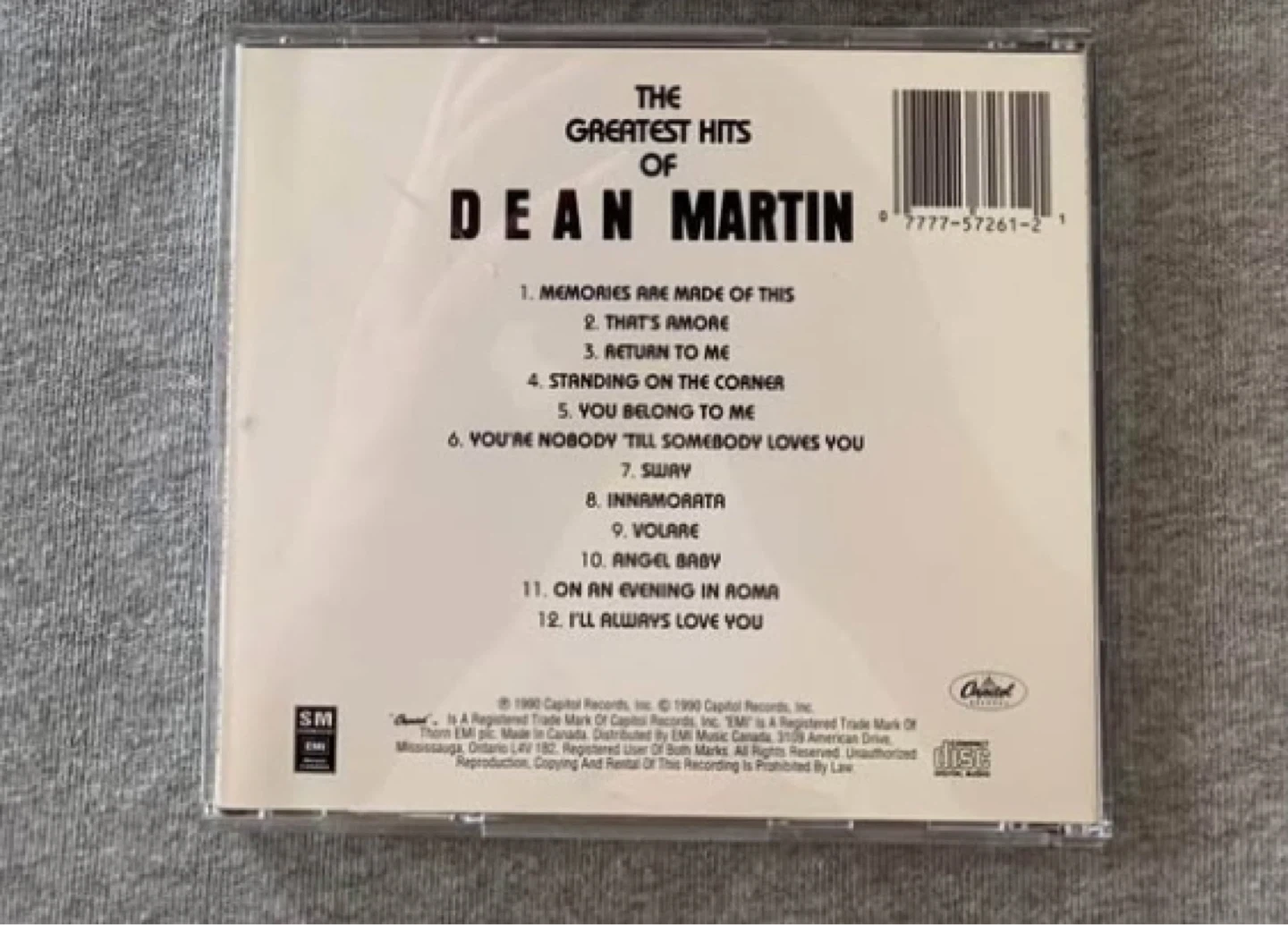 Dean Martin Greatest Hits CD - photo 2
