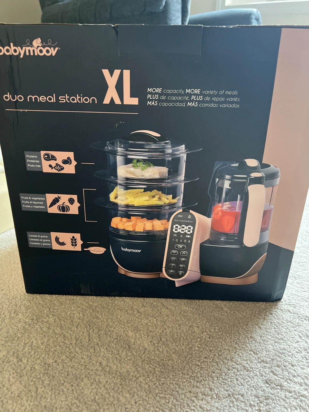 Babymoov Duo Meal Station XL Food Maker Steamer Blender