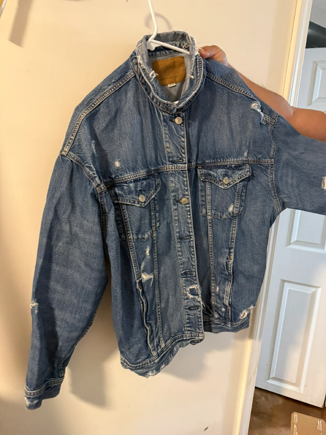 American Eagle Distressed Denim Jacket - XL - photo 2