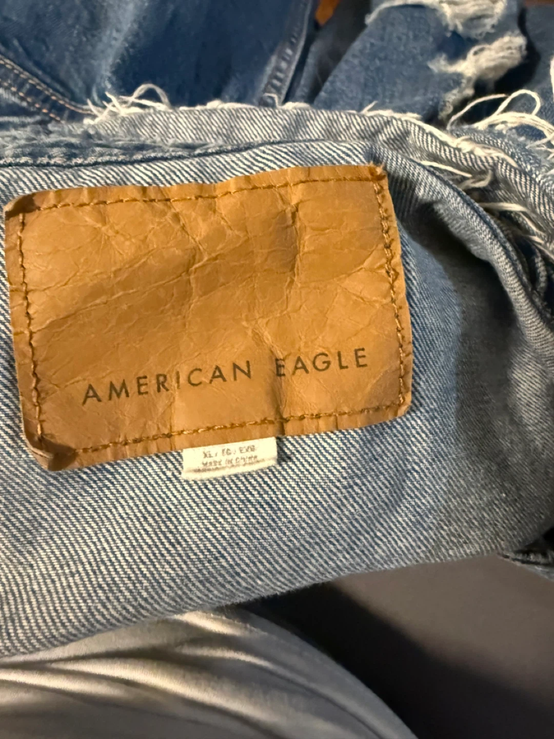 American Eagle Distressed Denim Jacket - XL