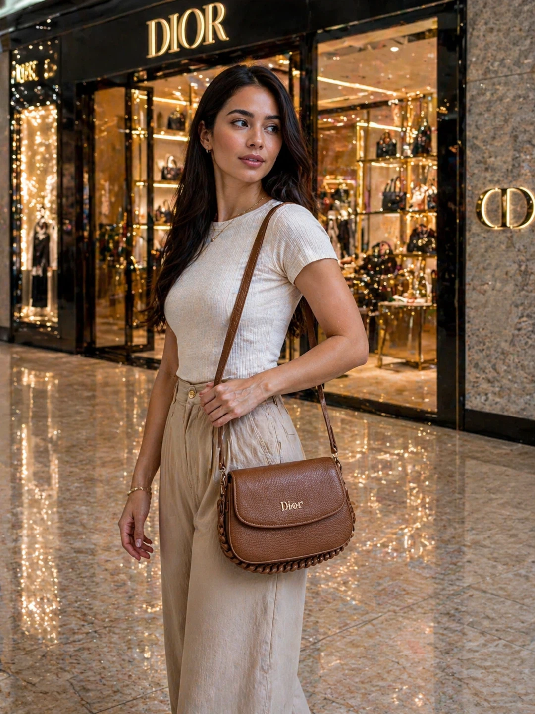 DIOR Leather Shoulder Bag