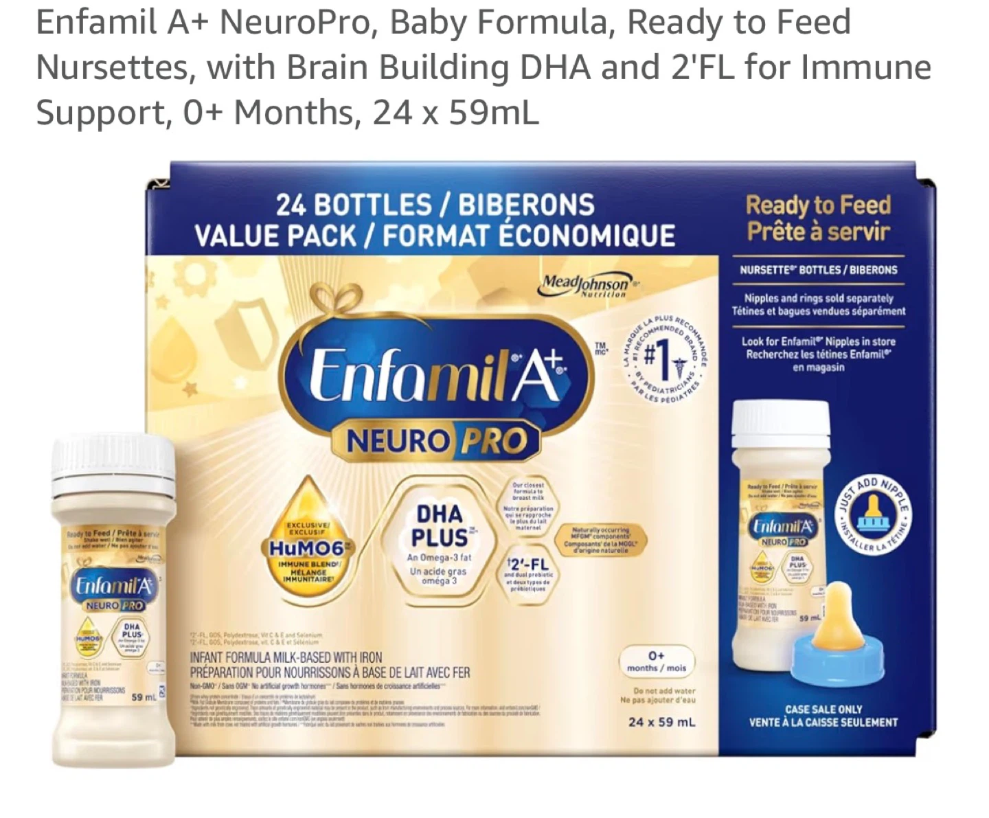 Enfamil A+ NeuroPro, Baby Formula-22x 59mL. 0+ Months