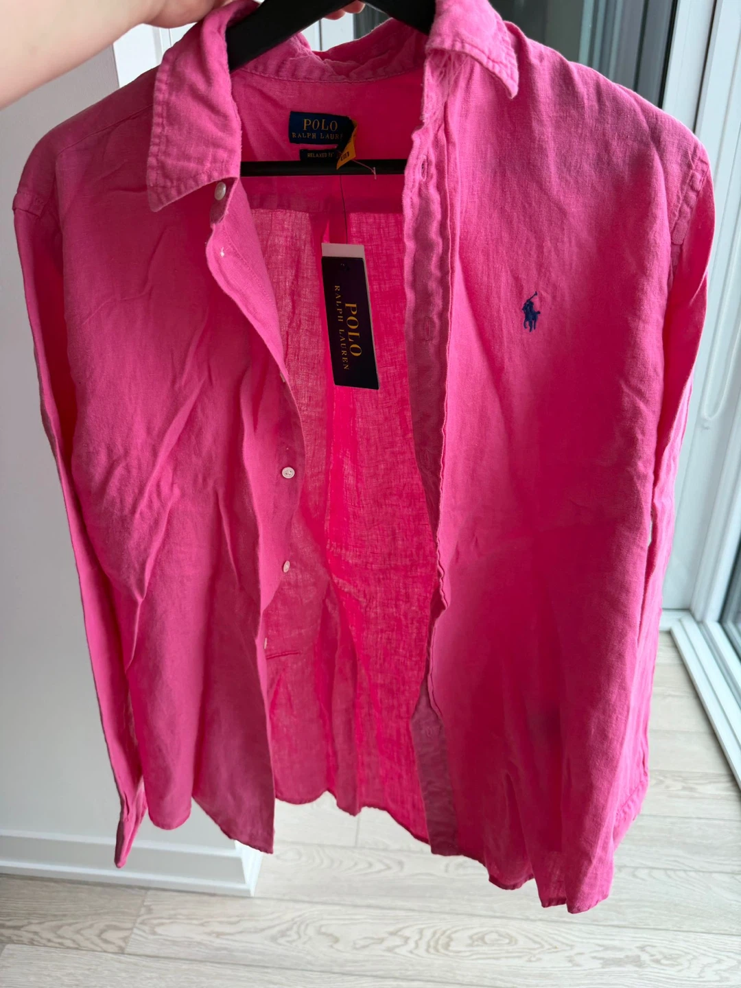 Polo Ralph Lauren Linen Shirt - Fuchsia - Size L