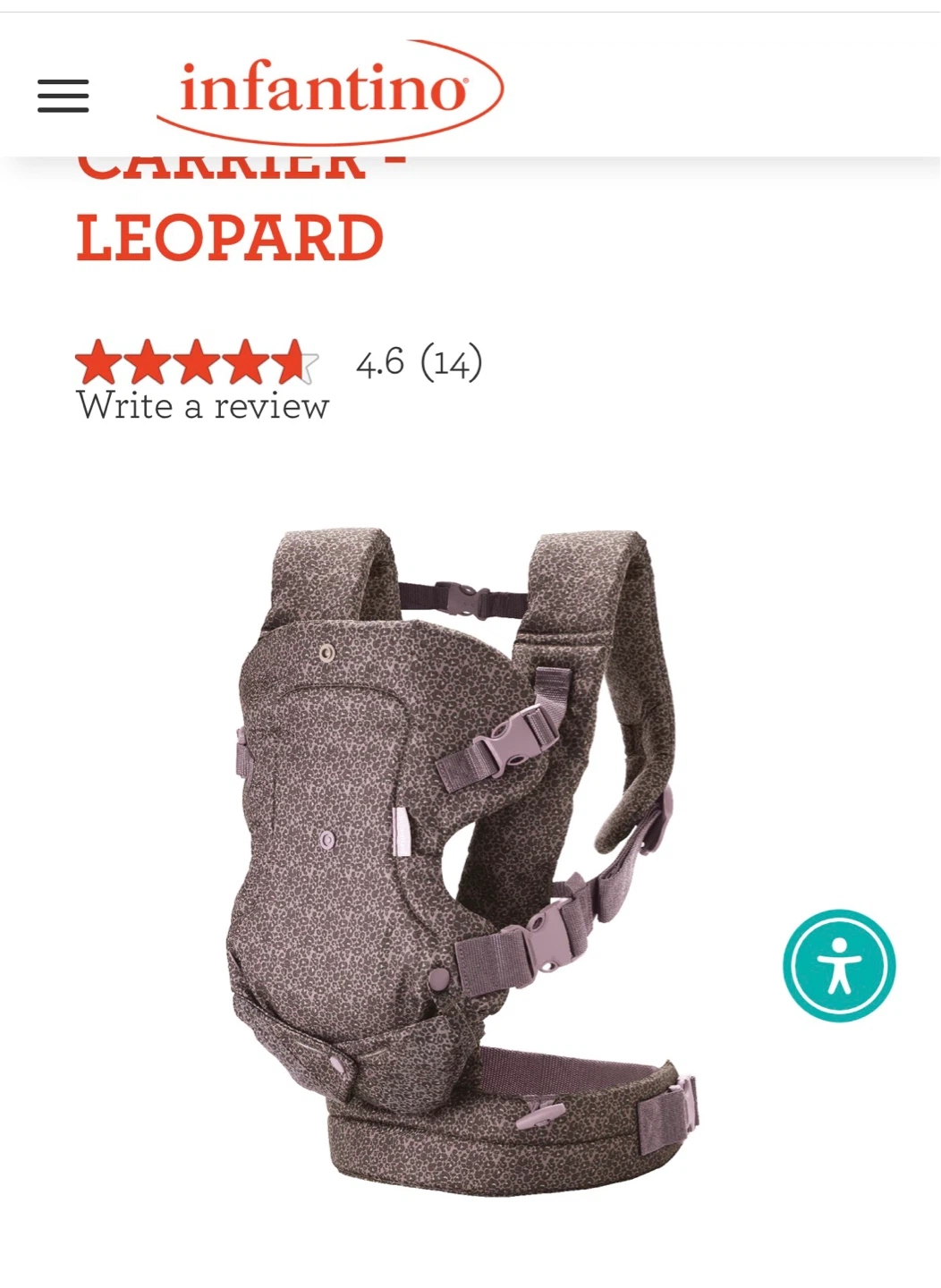Infantino Leopard Print Baby Carrier