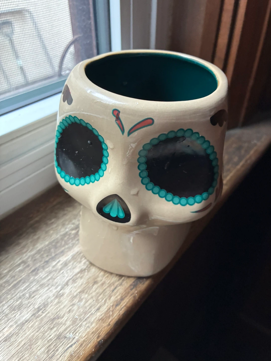 $6 Skull Shaped Mug Ceramic Tequila Cazadores bar ad - photo 3