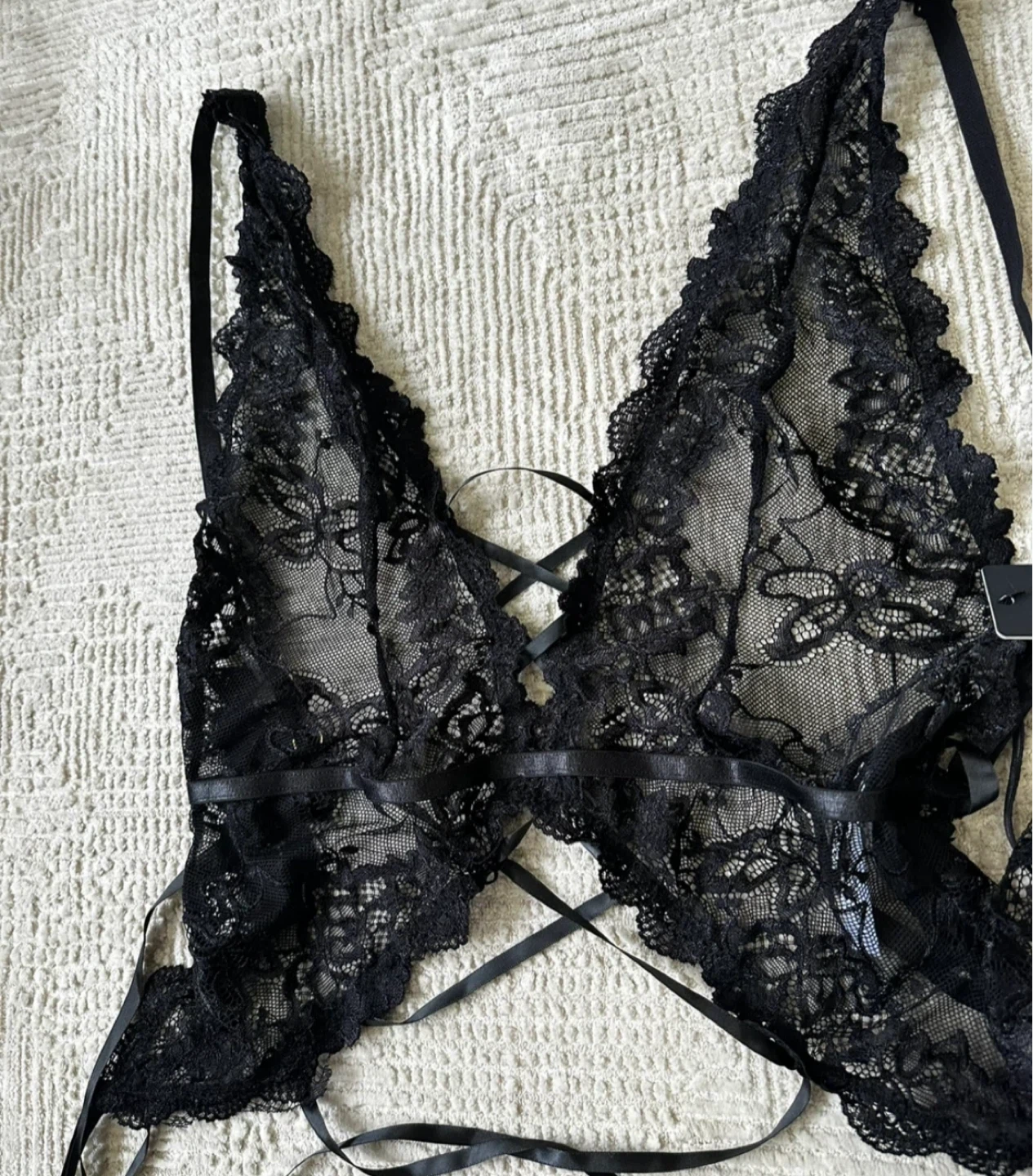 New Fashion Nova Black Lace Set - Size S/M - photo 2