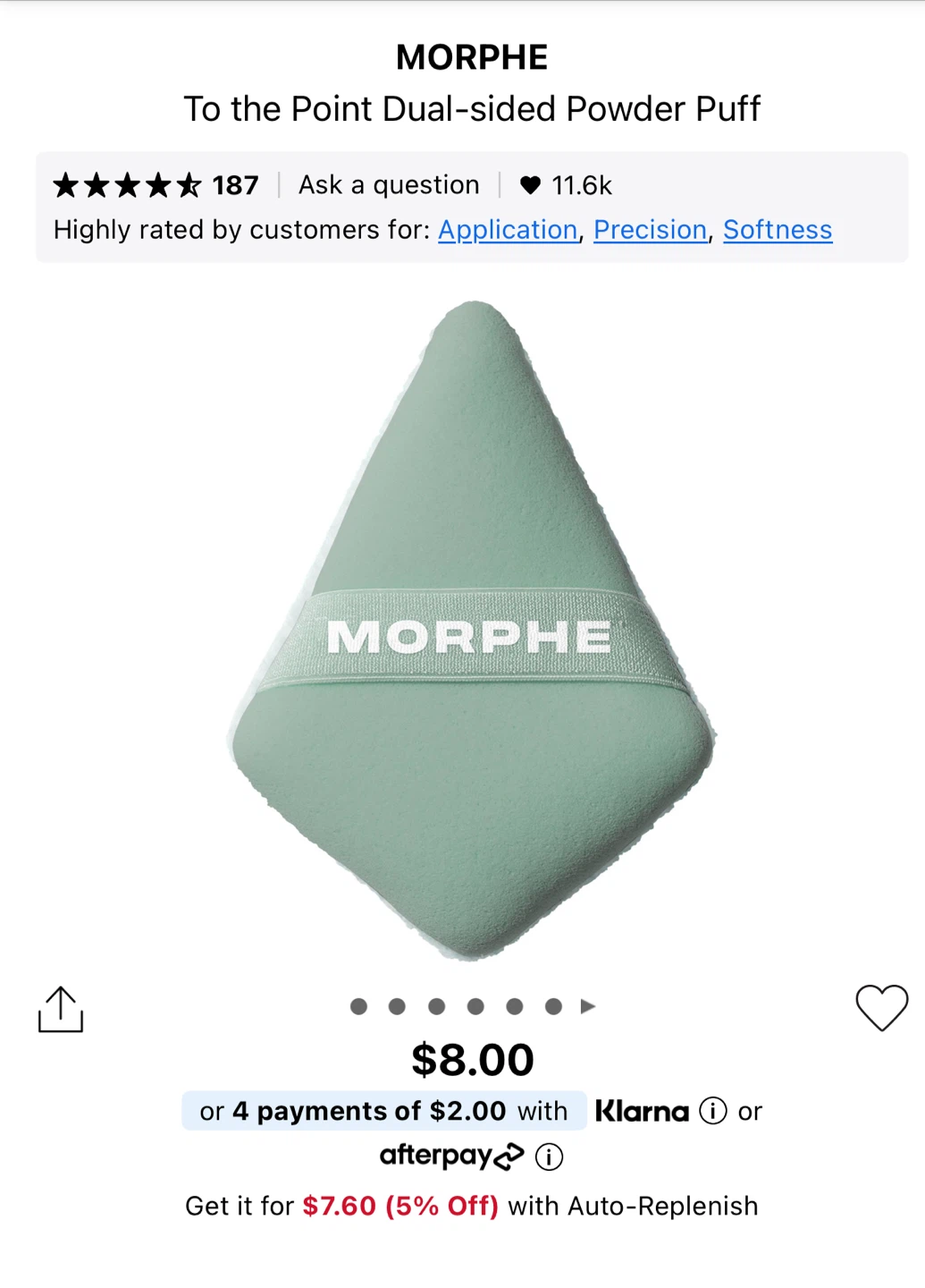 Brand New Morphe To The Point Dual-Sided Powder Puff